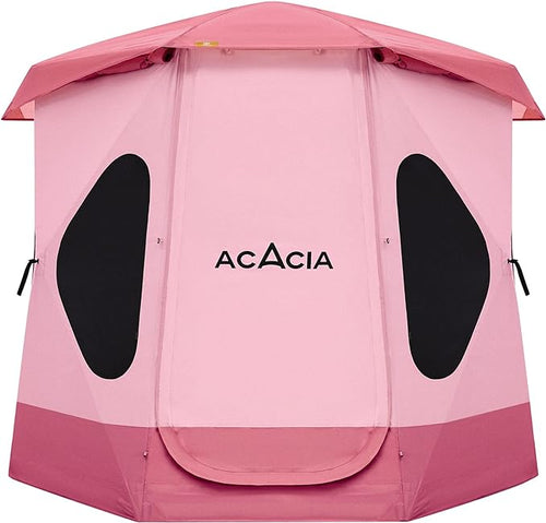 ACACIA Beach Tent Sun Shelter | 4-Person Portable Camping Tent with UPF 50+ Protection | Easy Setup Pop up Sun Shade | 10×10ft Privacy Sunshade for Camping & Backyard