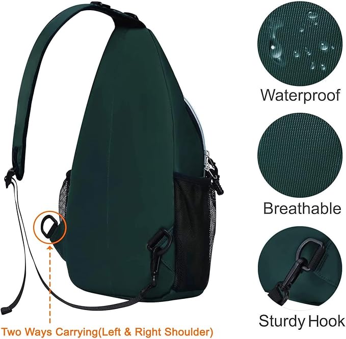 MOSISO Sling Backpack, Multipurpose Crossbody Shoulder Bag Travel Hiking Daypack