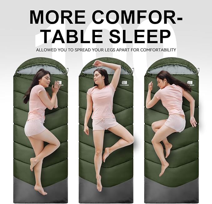 Sleeping Bags for Adults Cold Weather & Warm,Backpacking Camping Sleeping Bag for Tall Girls Boys,Lightweight,Compact,Waterproof Camping Gear for Traveling,Hiking,Hotel,Outdoor & Indoor