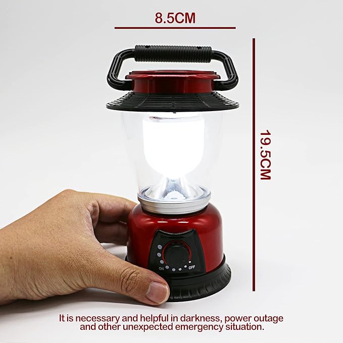 LED Lantern Variable Power Retro Battery Powered Camping Light, COB High Brightness Dimmable Camping Lamp for Hiking, Fishing, Repairing and Emergency Lighting (2)