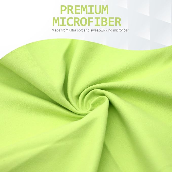 Eunzel Quick Dry Camping Towel, Microfiber Travel Towel 3 Size at 1 Pack,Fast Drying Towel Set for Camping, Beach, Gym, Sports, Yoga & Swimming Pool, Olive