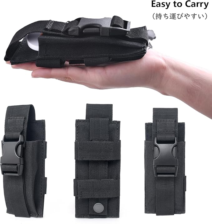 JEELAD Flashlight Accessory Bag Multifunctional Flashlight Bag Molle Accessory Pouch Shoulder Tape Additional Bag Tools Pouch