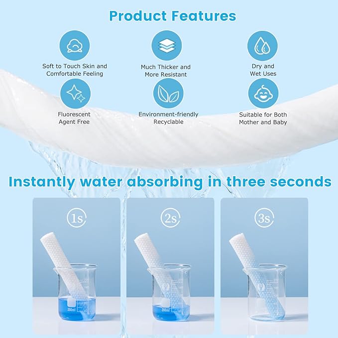 100 Pieces Compressed Towels Tablets, Portable Disposable Cotton Hypoallergenic Dehydrated Expandable Compressed Face Towels Travel Washcloths Coin Tissues for Home Beauty and Outdoors Hiking Camping