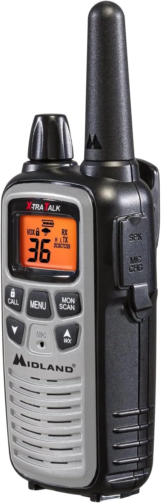 Midland – LXT600VP4 Portable Two-Way Radio – Pair of LXT600 FRS Radios with Headset Family Radio Walkie-Talkie – NOAA Weather Alert- Deli Cafes and Restaurants – Up to 30 Mile Range 2 Pack