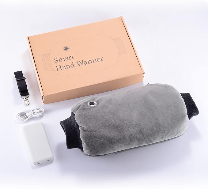 Hand warmers Rechargeable, Portable Graphene Heated Gloves Handwarmers Bag with 10000MAH Power Bank,2 Heating Area&3 Heat Modes, Fast Electric Heating Pouch for Women,Kids, Hunting,Camping&Xmas Gifts