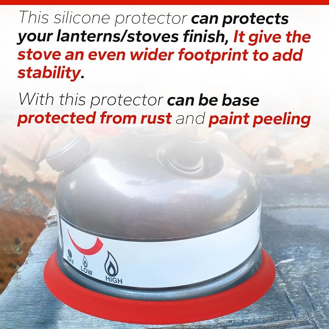 Camping Dual Fuel Stove Silicone Base Protector Suitable for Coleman Models 533, Protects Against Scratches and Enhances Stability(red)