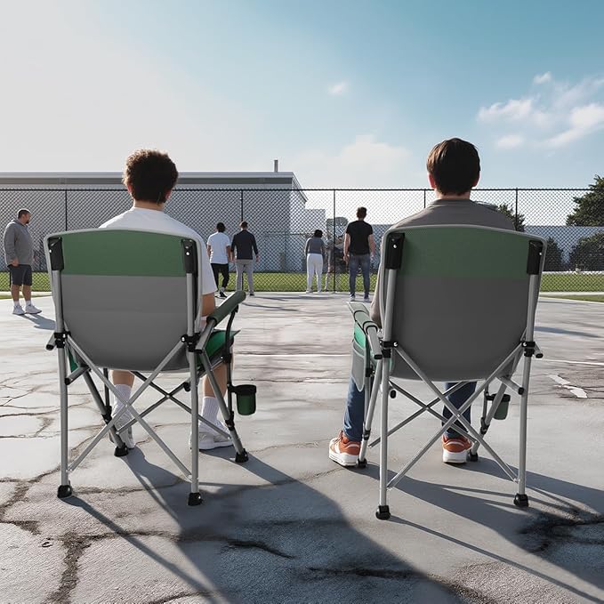 Oversized Camping Chair for Adults Heavy Duty,Heavy Duty Lawn Chair with Side Pockets,Outdoor Camping, Fishing, Beach,Hiking Foldable Camping Chair