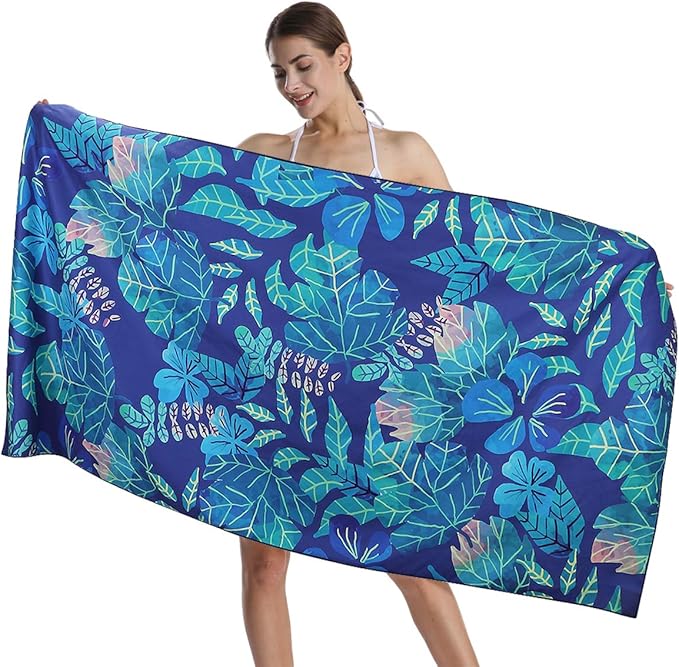 CHARS Microfiber Quick Drying Beach Towel Super Absorbent & Sand Free Towel for Kids Teens Adults Travel Gym Camping Pool Yoga Outdoor and Picnic(63"×31"/63"×39")