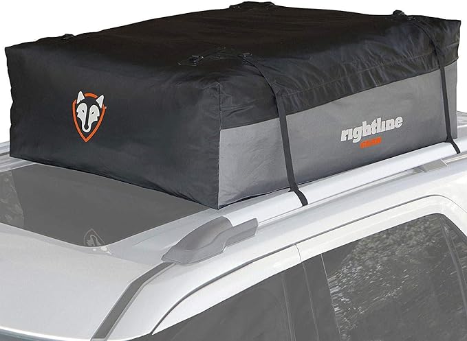 Rightline Gear Sport 2 Waterproof Rooftop Cargo Carrier for Top of Vehicle, Attaches With or Without Roof Rack, 15 Cubic Feet, Black