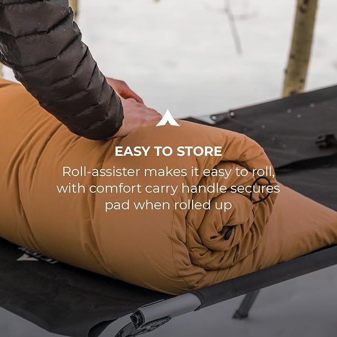 Teton Canvas Camp Pad, Sleeping Pad for Car Camping, Brown