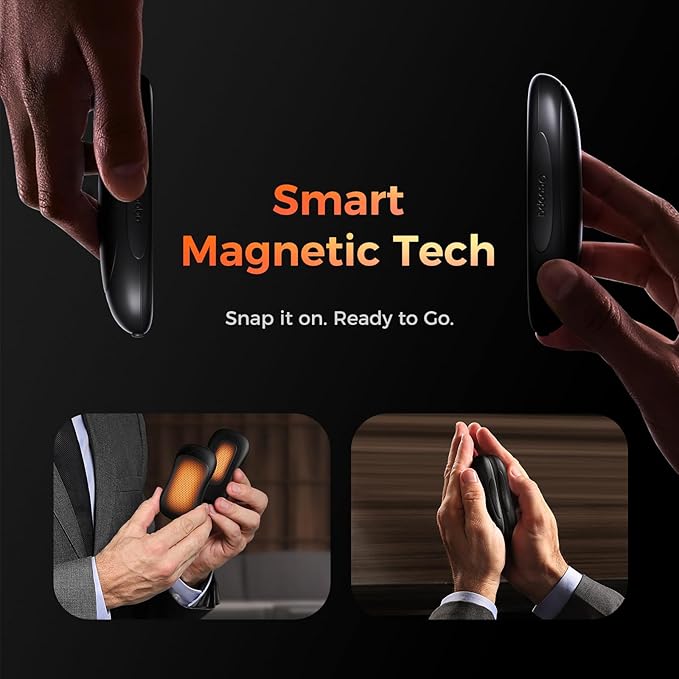 OCOOPA UT3 PRO Hand Warmers Rechargeable 2 Pack, Magnetic Double-Sided Heating with Larger Surface, Long Lasting Warmth Up to 9 Hours, 4 Heat Levels, Max 136℉, Men Tech Gift for Hunting,Camping