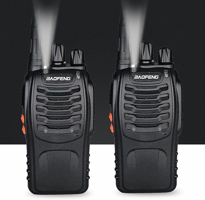 Walkie Talkies for Adults Long Range Baofeng BF-888S Professional Handheld 16 Channel Two Way Radio with Earpieces, Rechargeable Battery, Flashlight, Walky Talky for Family Hiking Skiing(2 Pack)