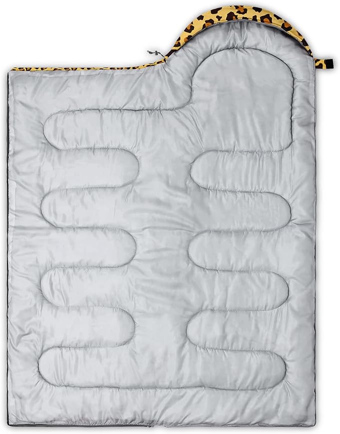 QOOMO Animals Camping Sleeping Bags,3 Season Warm & Cool Weather,Lightweight,Waterproof Sleeping Bags for Adults & Kids,Traveling,and Outdoors,Camping Gear Equipment