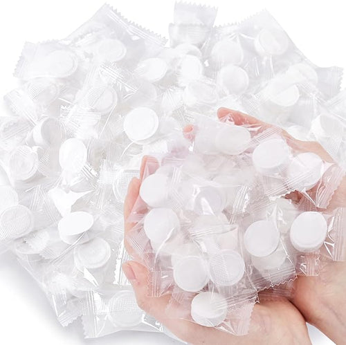 LOVEINUSA Compressed Towel Tablets, 100PCS Camping Towel Compressed Towels Portable Washcloths for Travel Home and Outdoor Sports