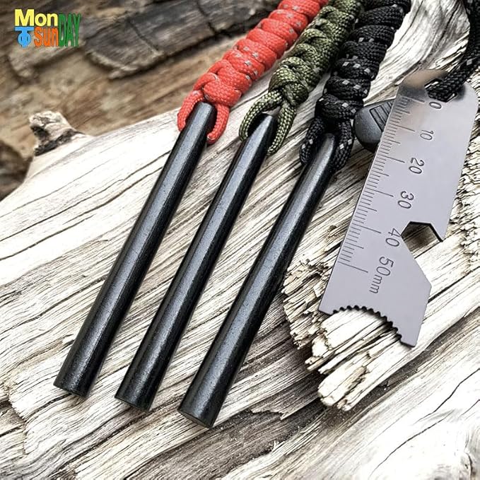 M.T.SCamping Emergency fire Starters Camping Outdoor Starry Sky Firewood Wilderness Survival Matchwood Igniter… (Orange)