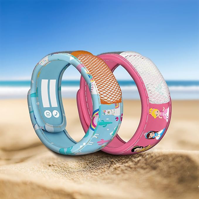 PARA'KITO Mosquito Repellent Pack - 2 Kids Wristbands & 2 Refills Princess/Llama