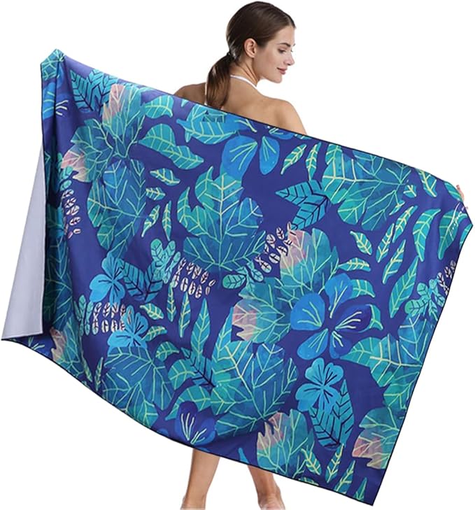 CHARS Microfiber Quick Drying Beach Towel Super Absorbent & Sand Free Towel for Kids Teens Adults Travel Gym Camping Pool Yoga Outdoor and Picnic(63"×31"/63"×39")