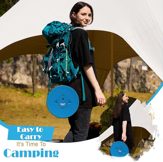 2025 Upgraded XXL Collapsible Stool with Cushion, 1000 lbs Capacity & 19.7-in High, Wider & Taller Heavy Duty Portable Telescoping Foldable Seat for Adults Camping, Travel, Music Festivals, Outdoors