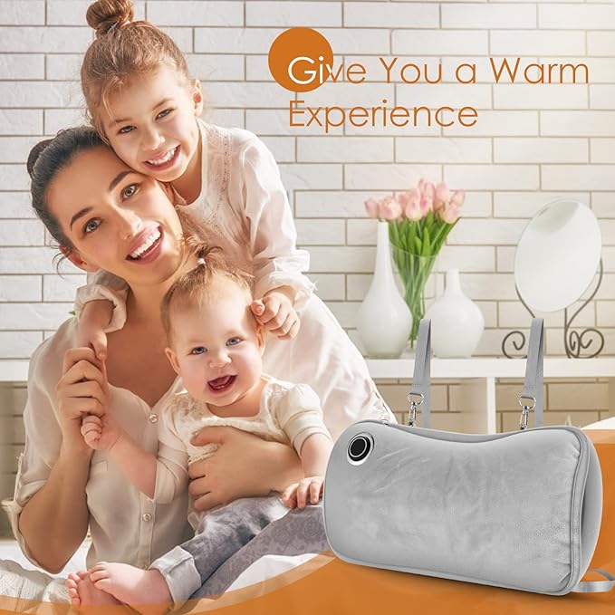 Hand warmers Rechargeable, Portable Graphene Heated Gloves Handwarmers Bag with 10000MAH Power Bank,2 Heating Area&3 Heat Modes, Fast Electric Heating Pouch for Women,Kids, Hunting,Camping&Xmas Gifts