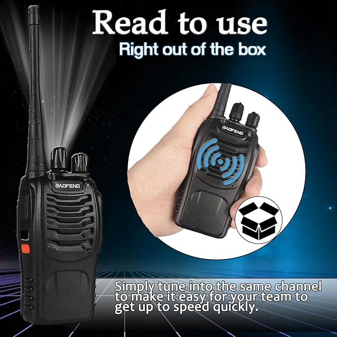 BAOFENG 888S Walkie Talkies Long Range for Adults with Earpieces,16 Channel Walkie Talky Rechargeable Handheld Radio for Cruise Hunting Skiing Two Way Radios (3Pack)