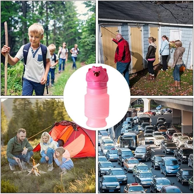 MiOYOOW Portable Urinal Bottle, Shrinkable Emergency Urinal Leakproof Pee Bottle for Car Camping Hiking Traveling (600ML/750ML)