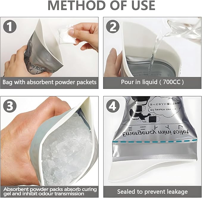 Emergency Portable Urine Bag, 12/24 PCS Travel Urinal Bag for Women/Men, 800ML Disposable Urine Bag Suitable Pee Bags for Travel for Camping, Traffic Jams, Pregnant Women, Children, Patients