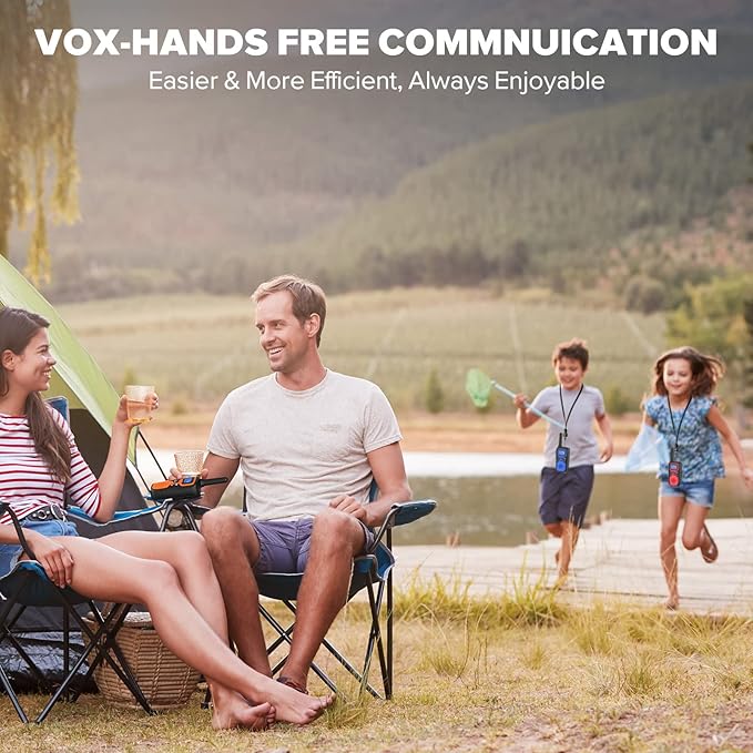 Wishouse Walkie Talkies for Adults Long Range-Handheld 2 Way Radios Rechargeable,Hiking Accessories Camping Gear Xmas Birthday Gift for Kids with Lamp,SOS Siren,NOAA Weather Alert,Easy to Use 3 Pack