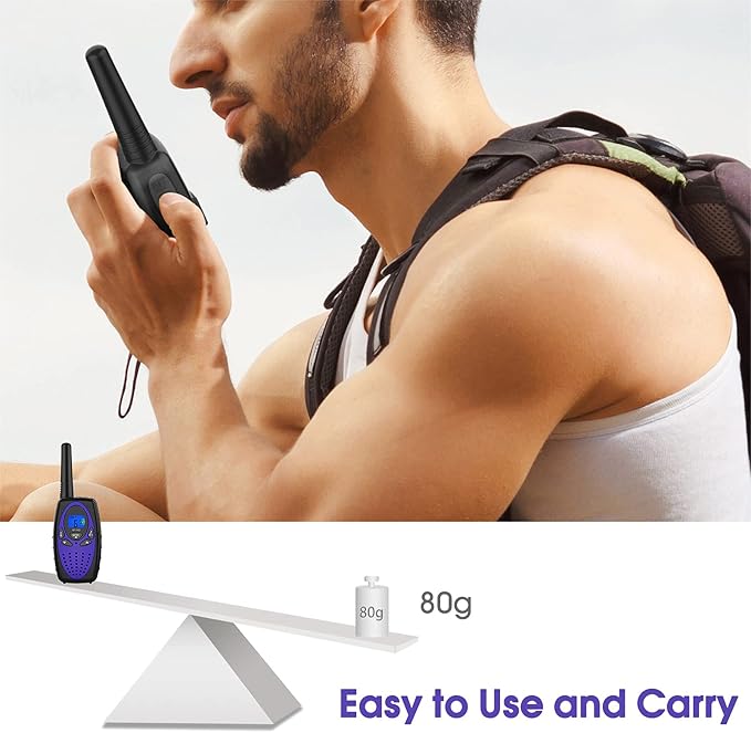 M880 Walkie Talkies for Adults Toys for Kids (Violet 2 Pack)