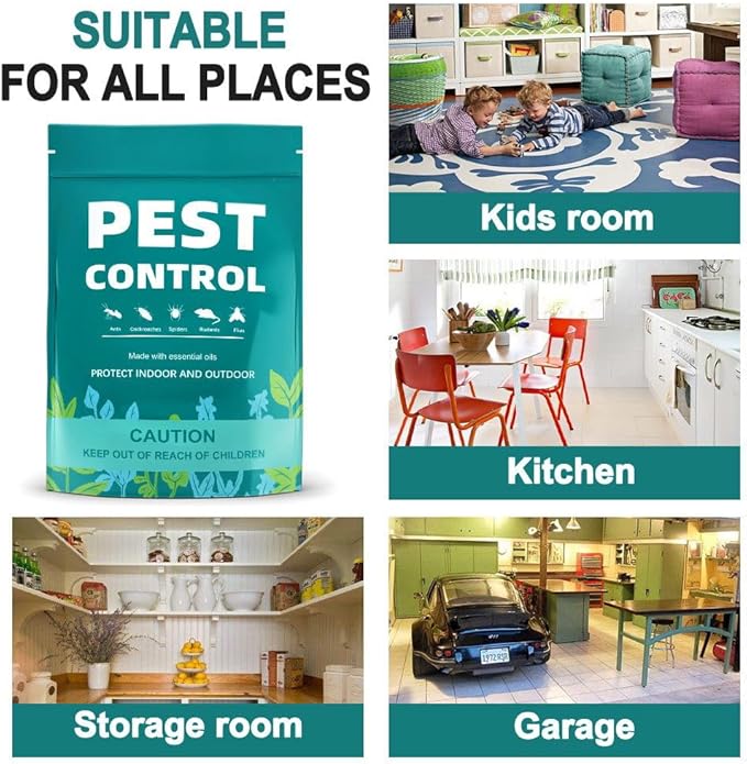 Pest Control Pouches, Rodent Repellent, Indoor Mice Repellent, Repel Mice,Mouse,Rats,Ant,Roach,Spider,Moths& Other Pest,Mouse Repellent Pouches,Safe for Kids & Pets,Pest Repellent-12 Pouches