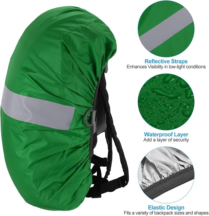 PATIKIL Waterproof Backpack Rain Cover, Non-Slip Backpack Cover with Reflective Strap Stay Dry for Hiking, Camping, Hunting