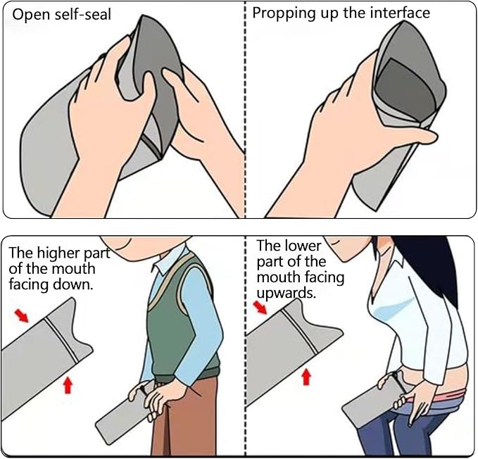Portable Urinal Bags, 8 Pack Pee Bags, Disposable Urine Bags for Travel, Disposable Urinal for Women, Men, Kids, Patient, Traffic Jam