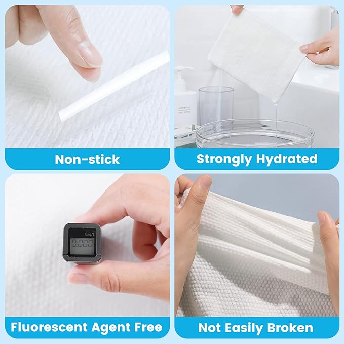 100 Pieces Compressed Towels Tablets, Portable Disposable Cotton Hypoallergenic Dehydrated Expandable Compressed Face Towels Travel Washcloths Coin Tissues for Home Beauty and Outdoors Hiking Camping
