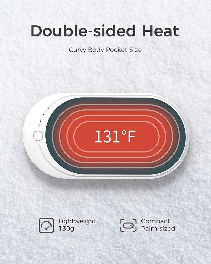 OCOOPA Hand Warmers Rechargeable, 1 Pack 5200mAh Electric Portable Pocket Heater, Heat Therapy Great for Raynauds, Hunting, Golf, Camping, Women Mens Gifts