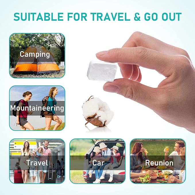 10PCS Compressed Towels, Reusable Toilet Paper Tablets Coin Tissues Camping Wipes, Portable Towels for Home Beauty and Outdoors Hiking