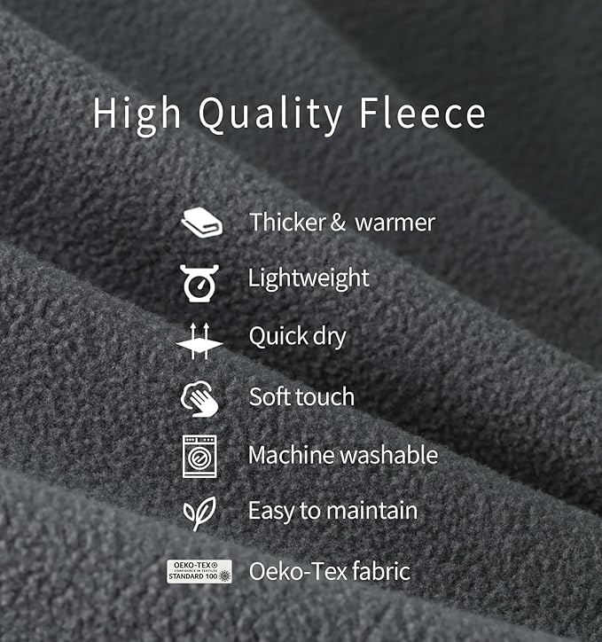 Litume All Season Fleece Sleeping Bag Liner Adds Up to 27°F/ 15°C, Lightweight Mummy Sleeping Sack for Cold Weather and Winter Backpacking, Camping, Traveling with Drawstring Hood and Stuff Sack E629