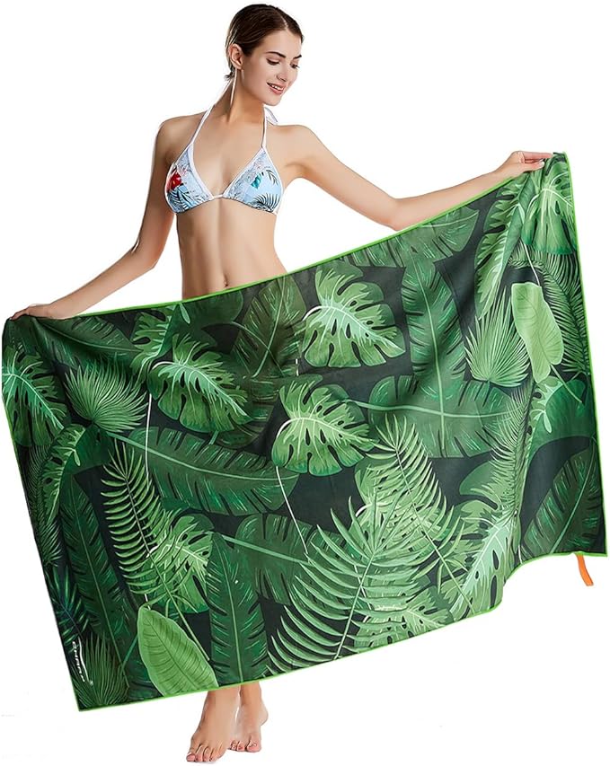 CHARS Microfiber Quick Drying Beach Towel Super Absorbent & Sand Free Towel for Kids Teens Adults Travel Gym Camping Pool Yoga Outdoor and Picnic(63"×31"/63"×39")