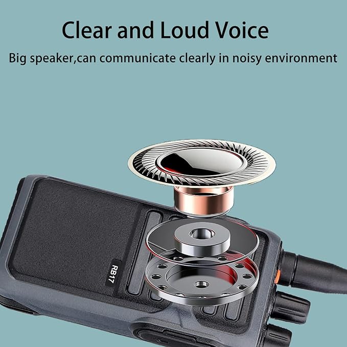 Retevis RB17 Walkie Talkies for Adults,Rechargeable 2 Way Radio with USB Charging,Durable Two Way Radios with 4400mAh Large Battery,Handsfree Emergency Alarm,for Gifts Skiing Hunting Outdoor(4 Pack)