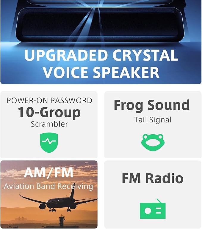 TWAYRDIO Quansheng UV-K6 UV-K5(8) 5W Portable Radio, AM/FM Airband Receiving Walkie Talkie, NOAA Emergency Weather Receiver, Dual Band VHF UHF Two Way Radio with 1 Extra Battery