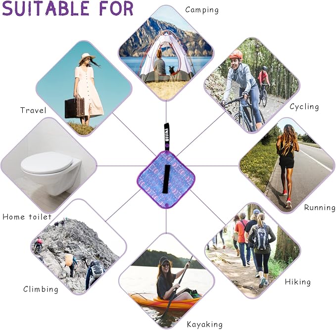 Pee Cloth for Women Hiking, Washable Reusable Camping Toilet Paper, Pee Rag After Using Outdoor Female Urination Device, Hygienic Female Urinal Solution for Women Travel