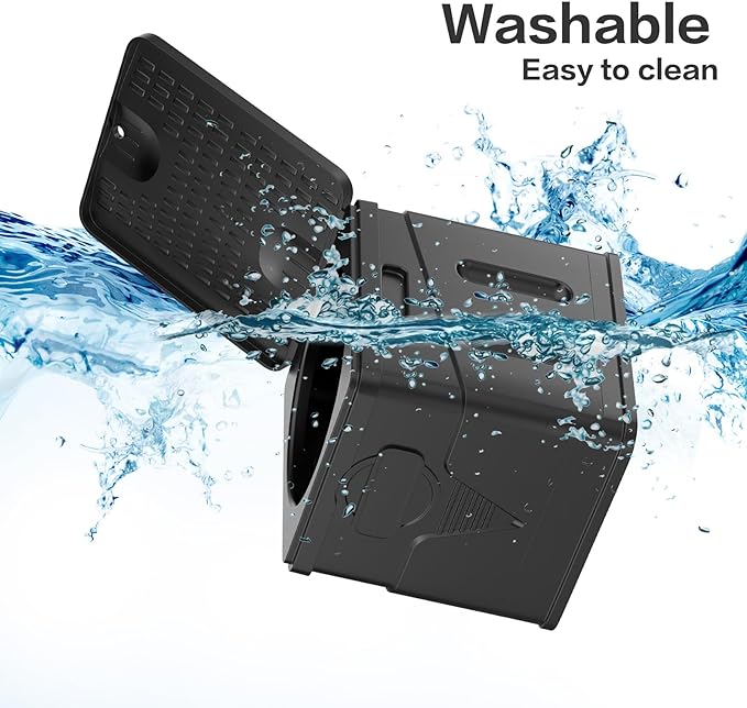 Portable Toilet,Camping Toilet Have Small Foldable Size. It is Compact Portable Toilet for Adults and Children. Suitable for Cars, Hiking, Beaches and Camping, Black