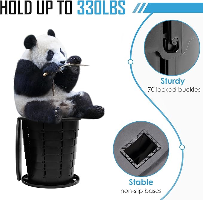 Portable Toilet for Adults, Retractable Camping Toilet, Portable Potty Adjustable Height for Adults Kids with Storage Bag, Foldable Portable Toilet for Indoor, Outdoor, Travel, Car, Hiking, Beach