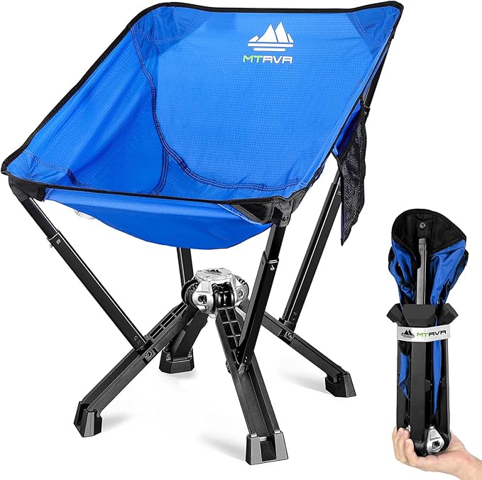 Camping Chairs for Adults, Supports 600 Lbs Lightweight Folding Camping Chair, Collapses to Size of Water Bottle Portable Camping Chair for Outdoor, Beach, Lawn, Travel, Picnics