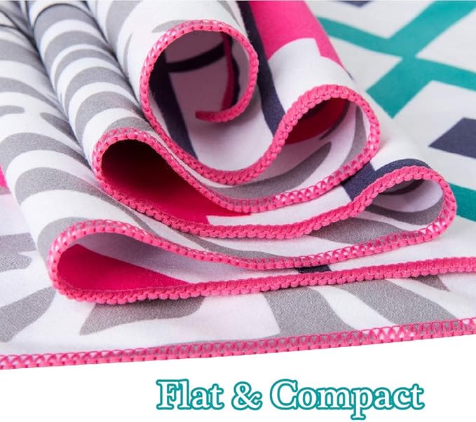 HAOKUN Flamingo Beach Towel Microfiber Sand Free Pool Towels -Quick Dry Super Absorbent Lightweight Thin Novelty Beach Towels for Gilrs Kids Teens Adults with Boho Large Beach Towel