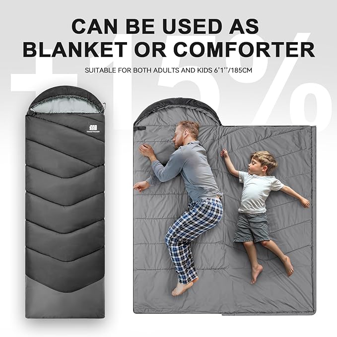 Sleeping Bags for Adults Cold Weather & Warm,Backpacking Camping Sleeping Bag for Tall Girls Boys,Lightweight,Compact,Waterproof Camping Gear for Traveling,Hiking,Hotel,Outdoor & Indoor