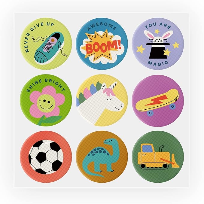 Cliganic Mosquito Repellent Stickers (180 Pack) - Positive Vibes Patches for Kids, Natural DEET-Free, Essential Oil Infused