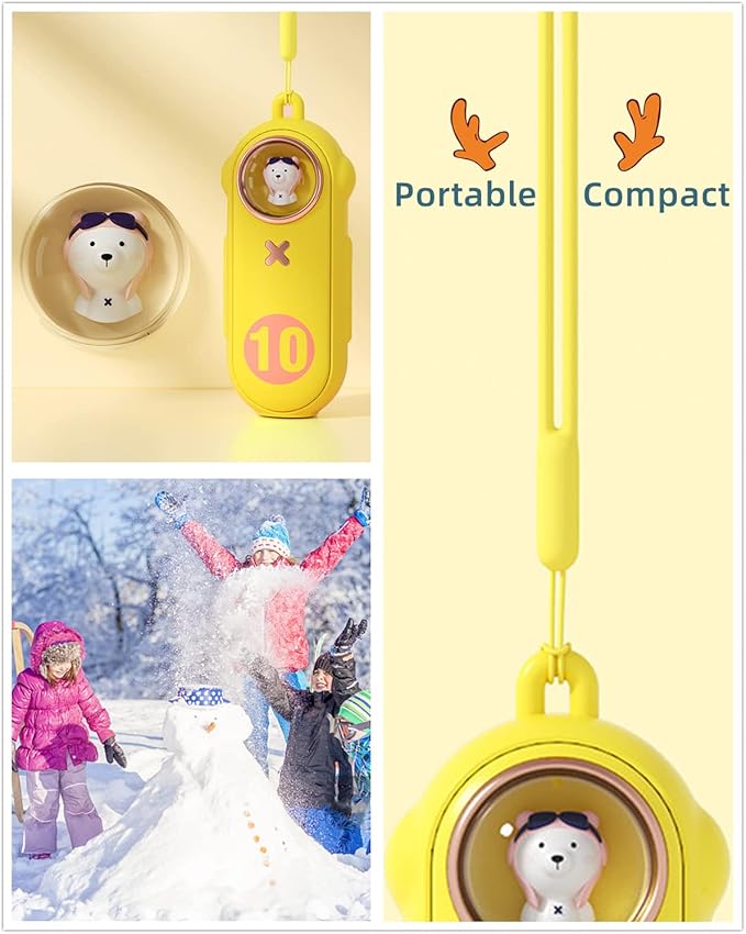 Portable Hand Warmer Electric Fast Warming Up Power Bank, 10000mAh Rechargeable Hand Warming 4 Heat Levels Double-Sided Heating, Cute Pocket USB Handwarmer for Outdoors Hunting Camping