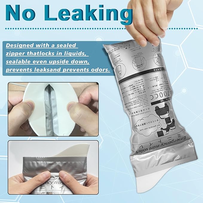 Disposable Urinal Bag, 12/24 Pcs 700ML Emergency Urine Bag, Portable Camping Pee Bag, Unisex Urinal Bag, Travel Urine Bag Vomit Bag for Traffic Jams, Camping, Hiking