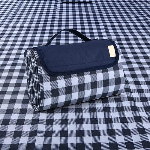 Extra Large Picnic Blanket Beach Blankets, Outdoor Foldable Waterproof Sand Mat for Beach Camping Hiking Travel Family Concerts Grass Park Music Festival Lawn Mats (Dark Blue, 80x80inch)