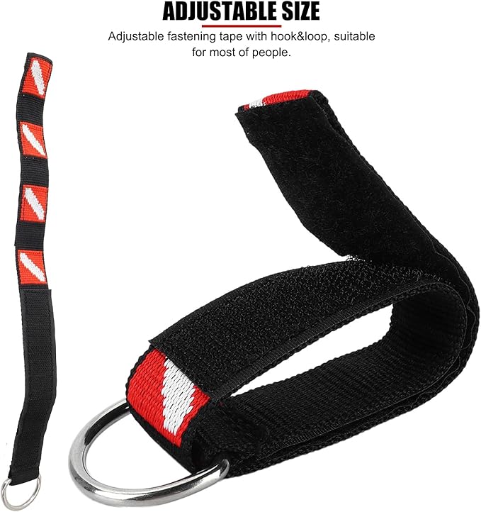 EVTSCAN Scuba Diving Adjustable Wrist Strap with D Ring, Sticky Back, for Cameras, Flashlights, Compass, Dive Slates, for Scuba Divers Snorkelers