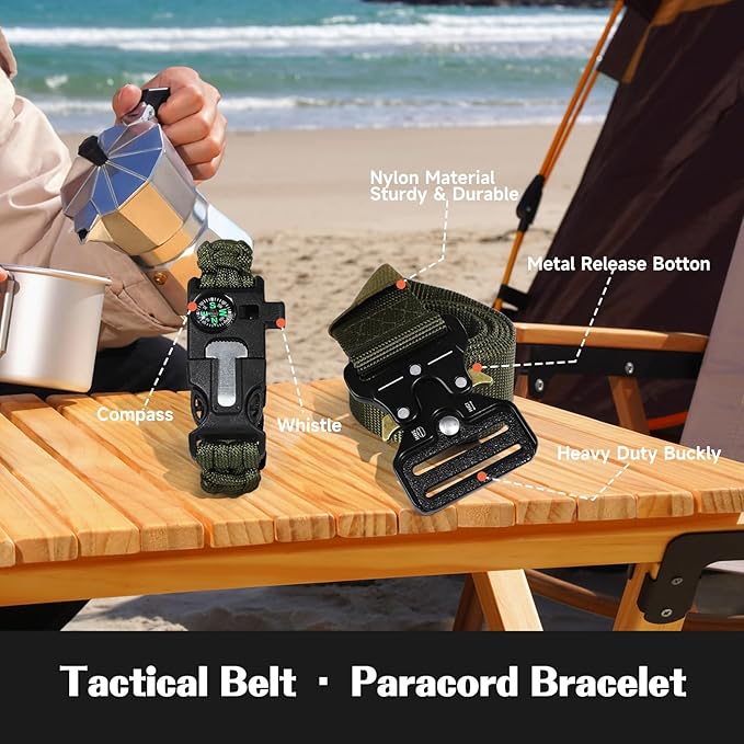 Gifts Set for Men,Dad Gift Box Dad Gifts from Son Daughter,Gift for Father's Day Birthday Tumbler Mug Gift Box Basket, Cool Camping Ourdoor Survival Kit for Son Dad in Law Husband
